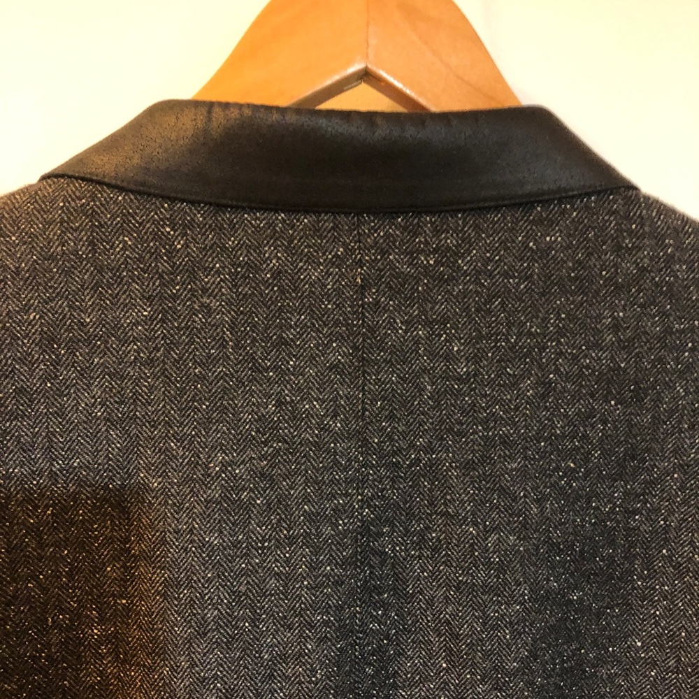 Andrew Marc Leather and wool sport coat
